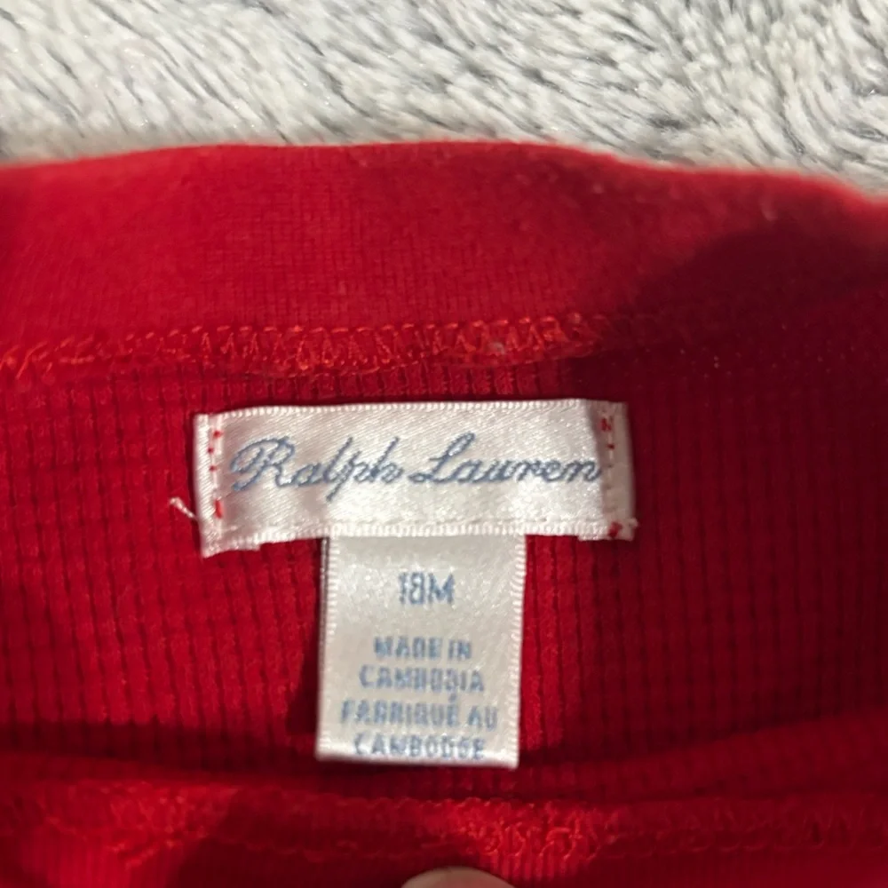 Ralph Lauren Red Long Sleeve Shirt, size 18 mos